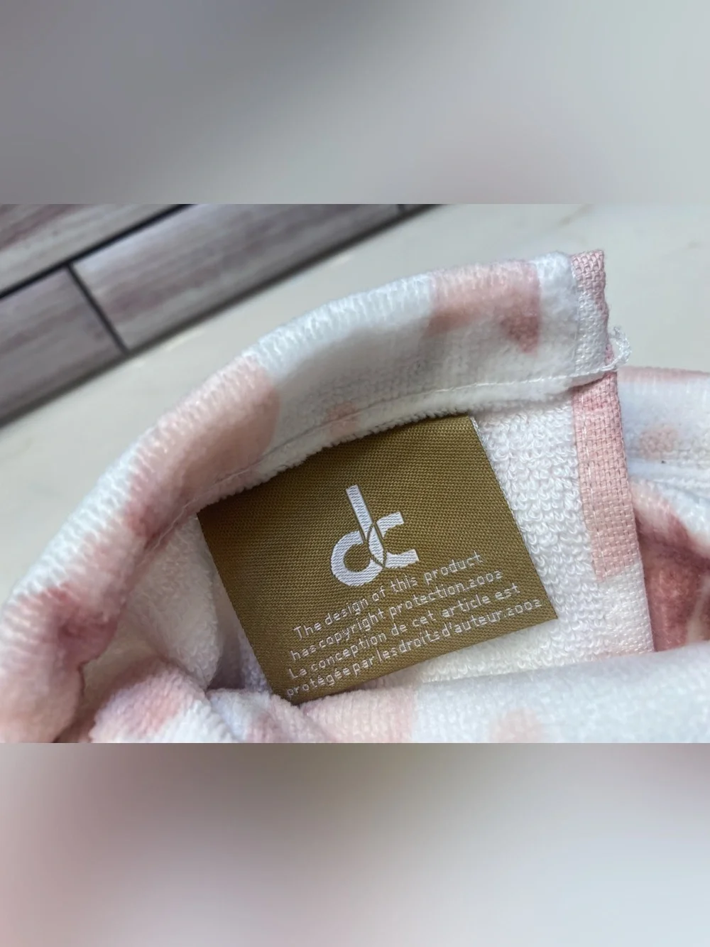 DC Designs ❤️ light baby Pink Bows(2) Hand Towels set NWT